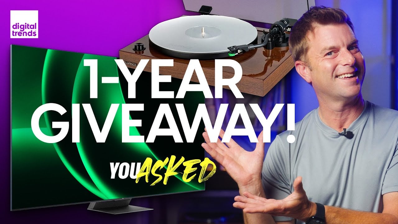 On today’s episode of *You Asked*: We’re celebrating our 1-year anniversary! 52 uninterrupted weeks feels like a significant milestone, so let’s take a look back at the past year, answer some more questions, and give away some cool prizes! Stick around—you won’t want to miss this one!

ENTER THE FLUANCE GIVEAWAY
https://www.digitaltrends.com/giveaways/fluance-rt81-turntable-giveaway/

ENTER THE TCL GIVEAWAY
https://www.digitaltrends.com/giveaways/tcl-qm8-qm7-giveaway/

HOW TO CLEAN YOUR TV
https://youtu.be/VNlF7NLce7k

Check back every Sunday morning for new episodes of You Asked. 

WATCH MORE YOU ASKED EPISODES
https://www.youtube.com/playlist?list=PLZEIwIHCxaFUjYIJcaPPEQ4-qdng1lOl- 

READ YOU ASKED
https://www.digitaltrends.com/home-theater/you-asked-52-anniversary-edition/
https://www.digitaltrends.com/topic/you-asked/

QUESTIONS?
Submit to youasked@digitaltrends.com

- - -
DIGITAL TRENDS' RECOMMENDED TVS🔥
🛒 Sony A95L OLED: https://howl.me/ckPHE8U8NXX
🛒 LG G4 OLED: https://howl.me/cmdWEJnTghX
Samsung S95D OLED: https://howl.me/cmowVoL2UqH
🛒 Samsung S95C OLED: https://howl.me/cjIQVW8eQW9
🛒 LG M3 Wireless OLED: https://howl.me/ckkBl8JlJ7I
🛒 TCL QM8 QD-Mini LED: https://howl.me/cmgP2w1tYOB
🛒 Hisense U8N: https://howl.me/clXlYBOlxlb
🛒 Sony Bravia 9: https://howl.me/cmdWri7gNOH
🛒 LG C4 OLED: https://howl.me/cmdWE4MiZdB
🛒 Samsung QN90C QLED: https://howl.me/cj9DuYdSs4l

These recommendations are current as of publish of this video and subject to change. 
- - -

VIDEO CHAPTERS
00:00 Intro
01:28 Year 1 of You Asked By the Numbers
03:09 You Asked On the Road from Tokyo, Las Vegas, New York and LA
06:04 Most Memorable Question of Year 1
07:49 Best TVs and Operating System to Avoid Bloatware
09:23 Sony Bravia 7 vs. Bravia 8 vs. Bravia 9
11:29 How Do I Clean My TV
12:17 Giveaway Prize Announcement

NIT-NERDS MERCH AVAILBLE HERE!
https://my-store-e80770.creator-spring.com/

BEHIND THE SCENES
https://www.youtube.com/watch?v=sFZ661IZdxQ
https://www.youtube.com/watch?v=y0WVRjSATWw

SUPPORT OUR PARTNERS
Each of the partners listed below has been integral in helping our channel continue to grow. We love their products and think you will too, please help support them by checking out the links below.

🤝 BDI Elements Media Console: https://bit.ly/44sBo7s
🤝 BDI Reveal Coffee Table: https://bit.ly/3R5q79M
🤝 BDI Serif Side Table: https://bit.ly/3R5pZHk 
🤝 Acoustic Treatment: http://www.acousticservices.info/
🤝 Artlist Music: https://artlist.io/referral/142302/Digital
🤝 RØDE Wireless Pro: https://brandstore.rode.com/products/wireless-pro?sca_ref=4584951.fVzTeSQa5y&sca_source=YouTube
🤝 RØDE NT5 Matched Pair: https://rode.com/en-us/microphones/studio-condenser/nt5?sca_ref=4584951.fVzTeSQa5y&sca_source=YouTube
🤝 Polk Reserve Series R600 Floorstanding Tower Speakers: https://amzn.to/3pWb9Il 

SUBSCRIBE FOR THE LATEST VIDEOS
http://bit.ly/DTYouTubeSub

VISIT DIGITAL TRENDS 
https://www.digitaltrends.com/

Digital Trends may earn a commission when you buy through links on our channels.

FOLLOW US!
https://www.facebook.com/digitaltrends
https://twitter.com/digitaltrends
https://www.instagram.com/digitaltrends