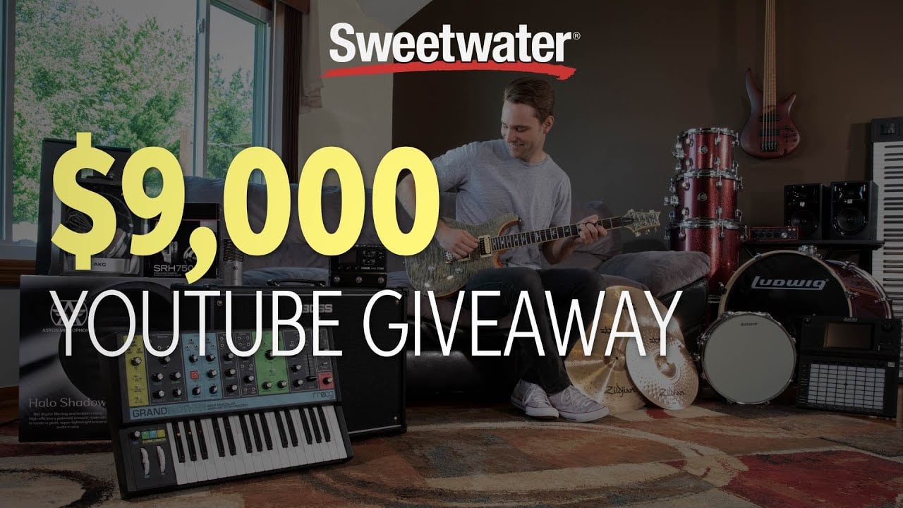 *This giveaway is NOW OVER*
Step 1: Subscribe
Step 2: Click 👉 http://sweetwater.com/giveaway/youtube/?utm_source=YouTube&utm_medium=Referral&utm_campaign=IKvGHnG284o

By simply adding your name to our list of YouTube subscribers, one lucky winner will be selected to receive gear from brands such as PRS, MOOG, JBL, and many more.

Giveaway last from July 1 2019 - July 31 2019

#Sweetwater #SweetwaterGiveaway