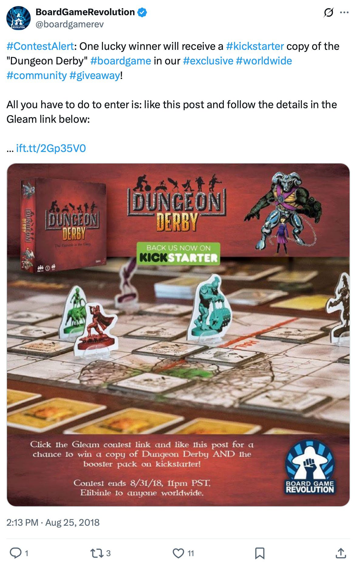 Dungeon Derby board game with characters on the board and contest rules overlay
