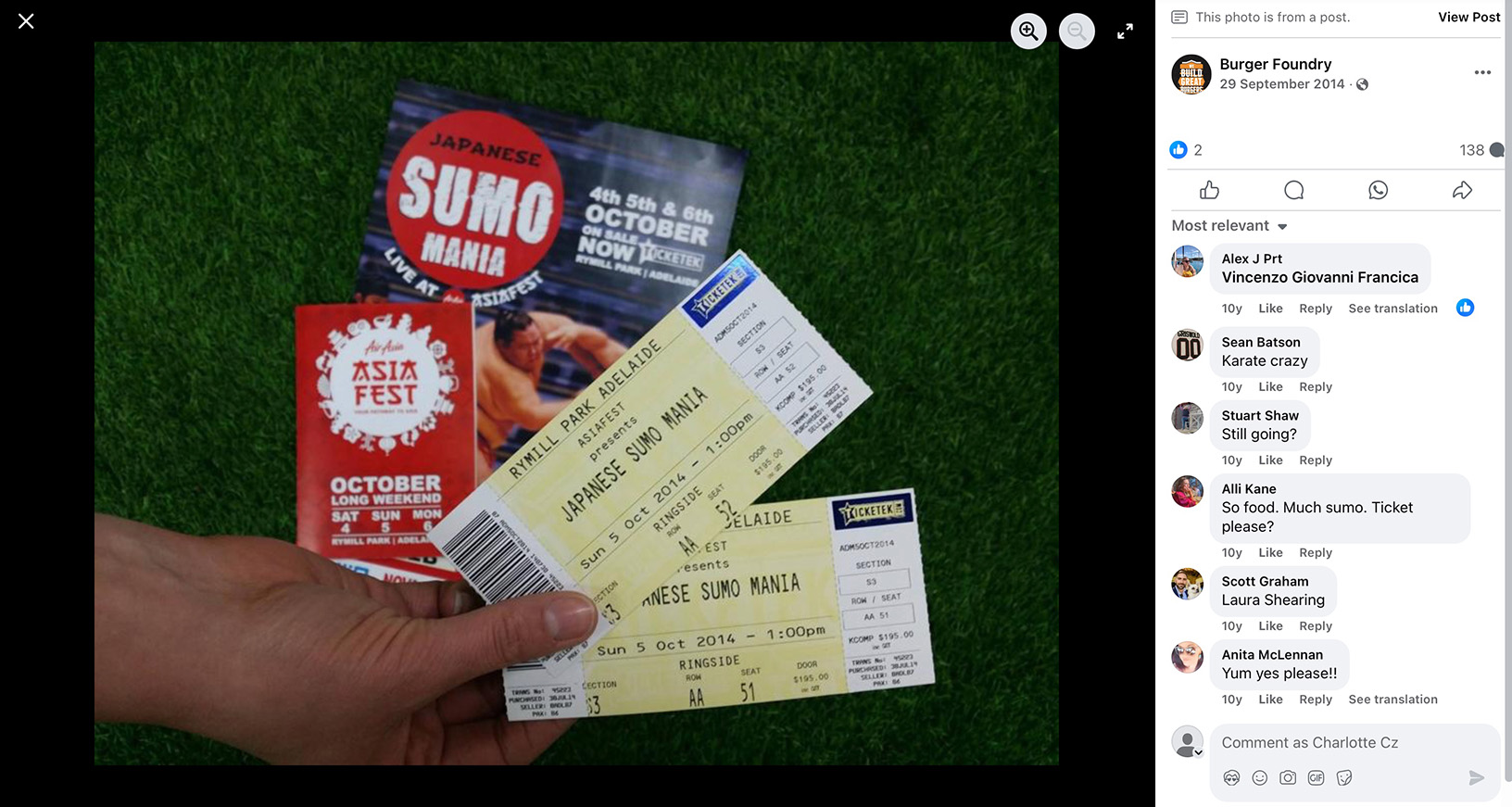 Burger Foundry giveaway promotion on Facebook