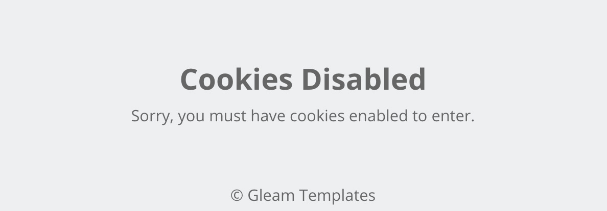Gleam Cookies Disabled