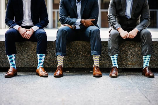 3 models wearing Flyte Sock's products