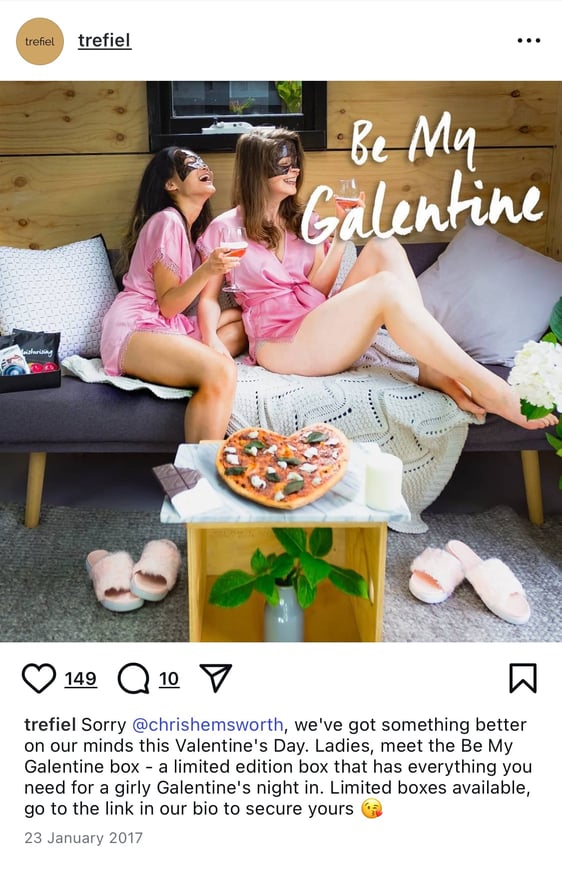 Be My Galentine's giveaway from Trefiel on Instagram