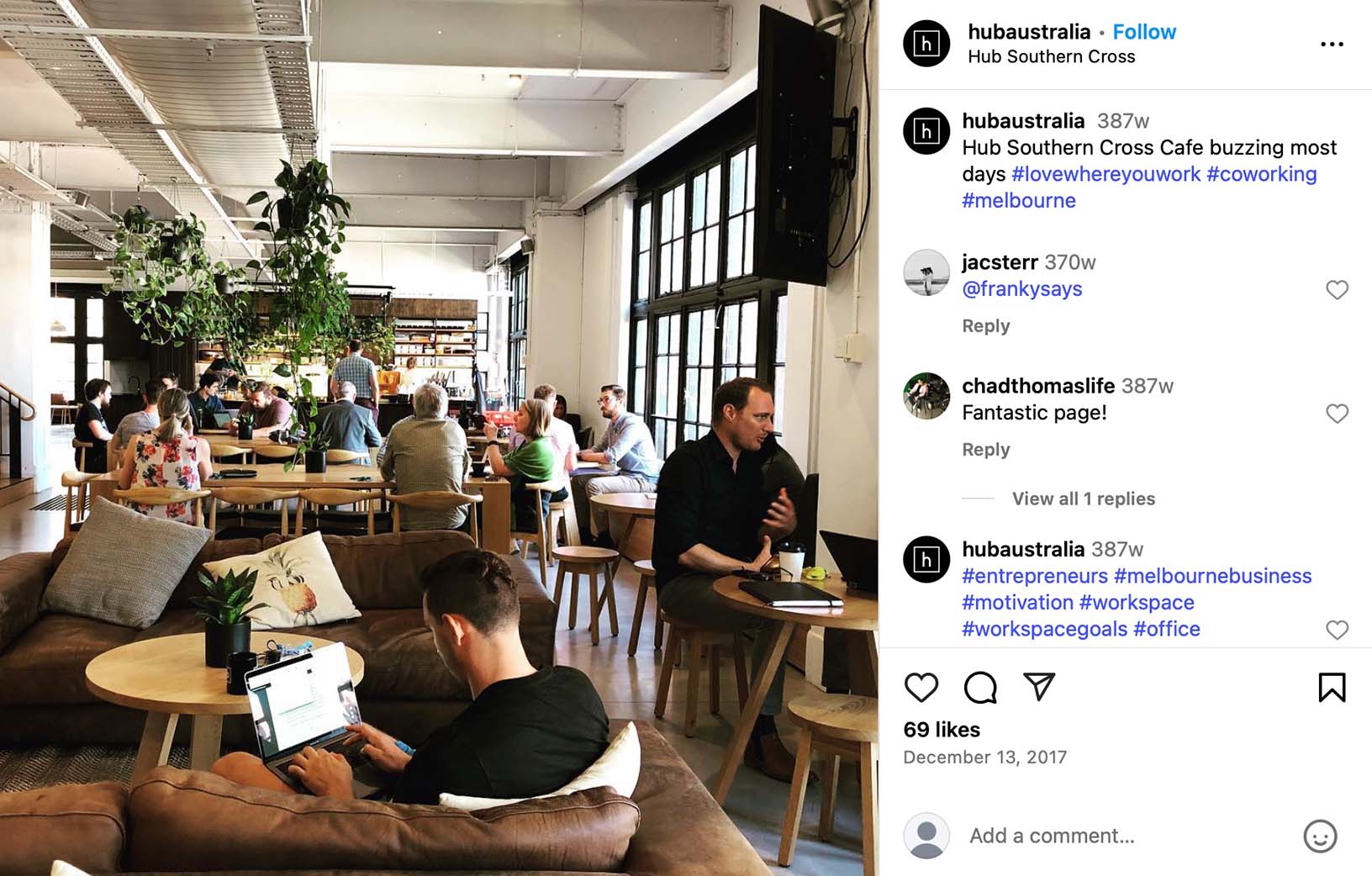 Hub Australia giveaway promotion on Instagram