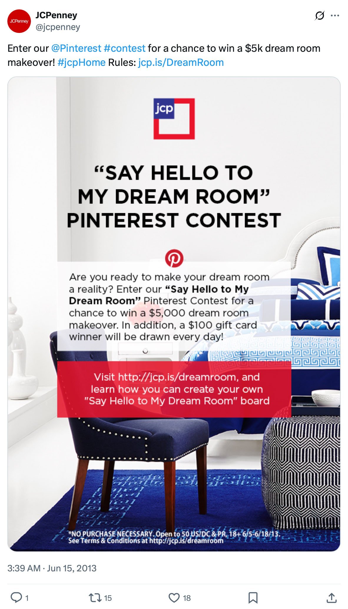 JCPenney Dream Weight Twitter giveaway campaign