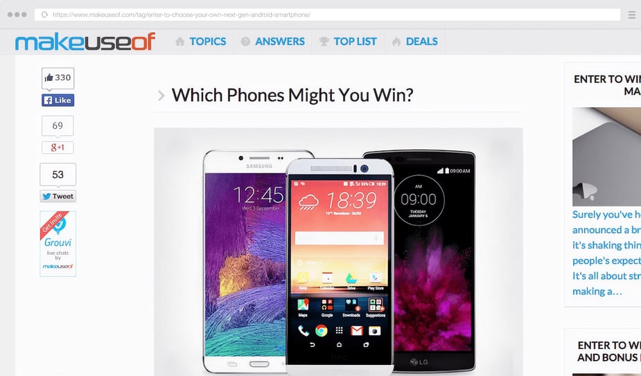 Blog post from MakeUseOf