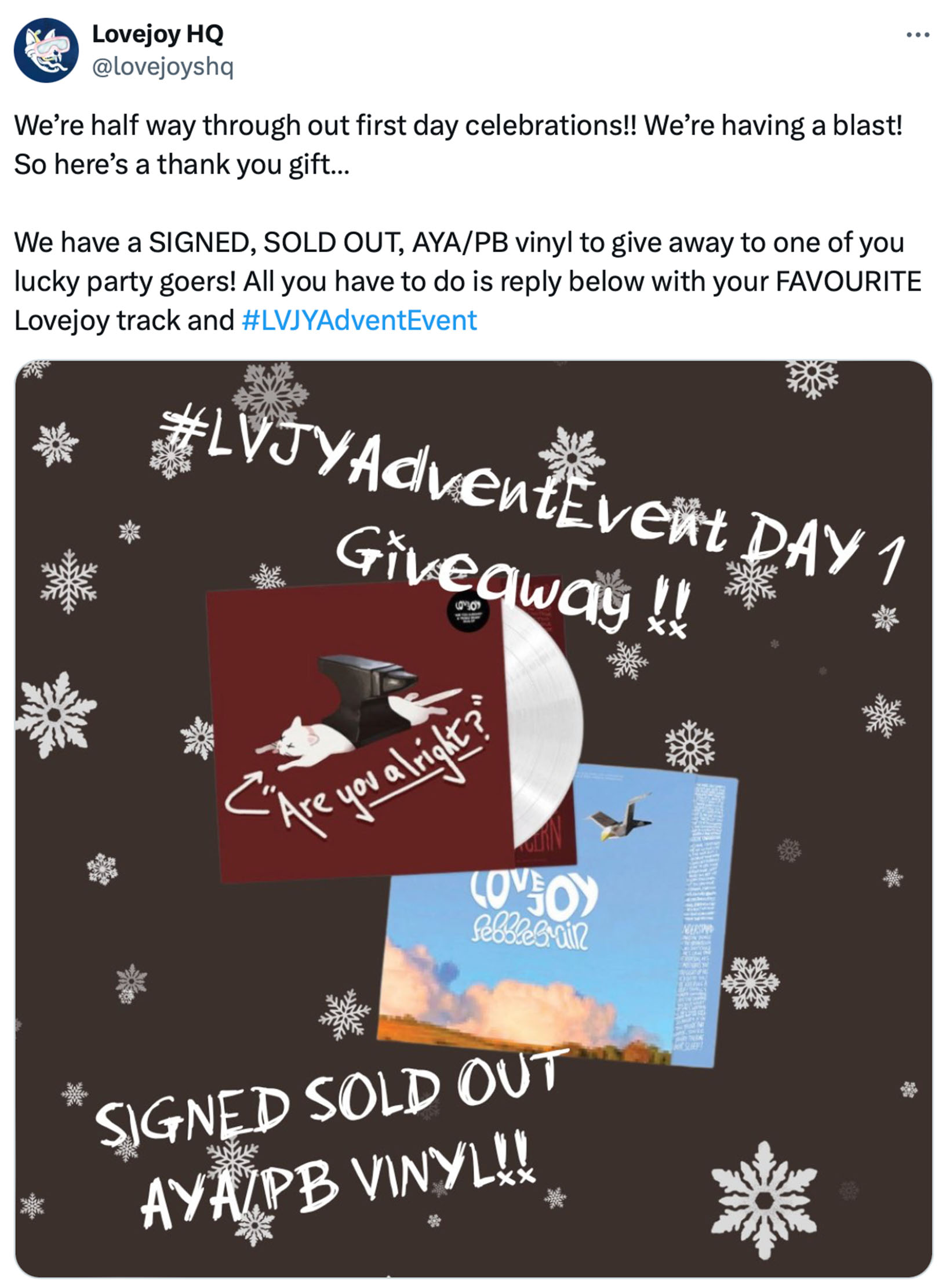 Photo contest example on X