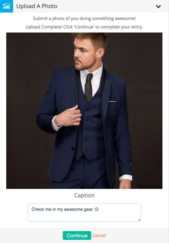 New Feature: Ask for a Caption in the Upload Action