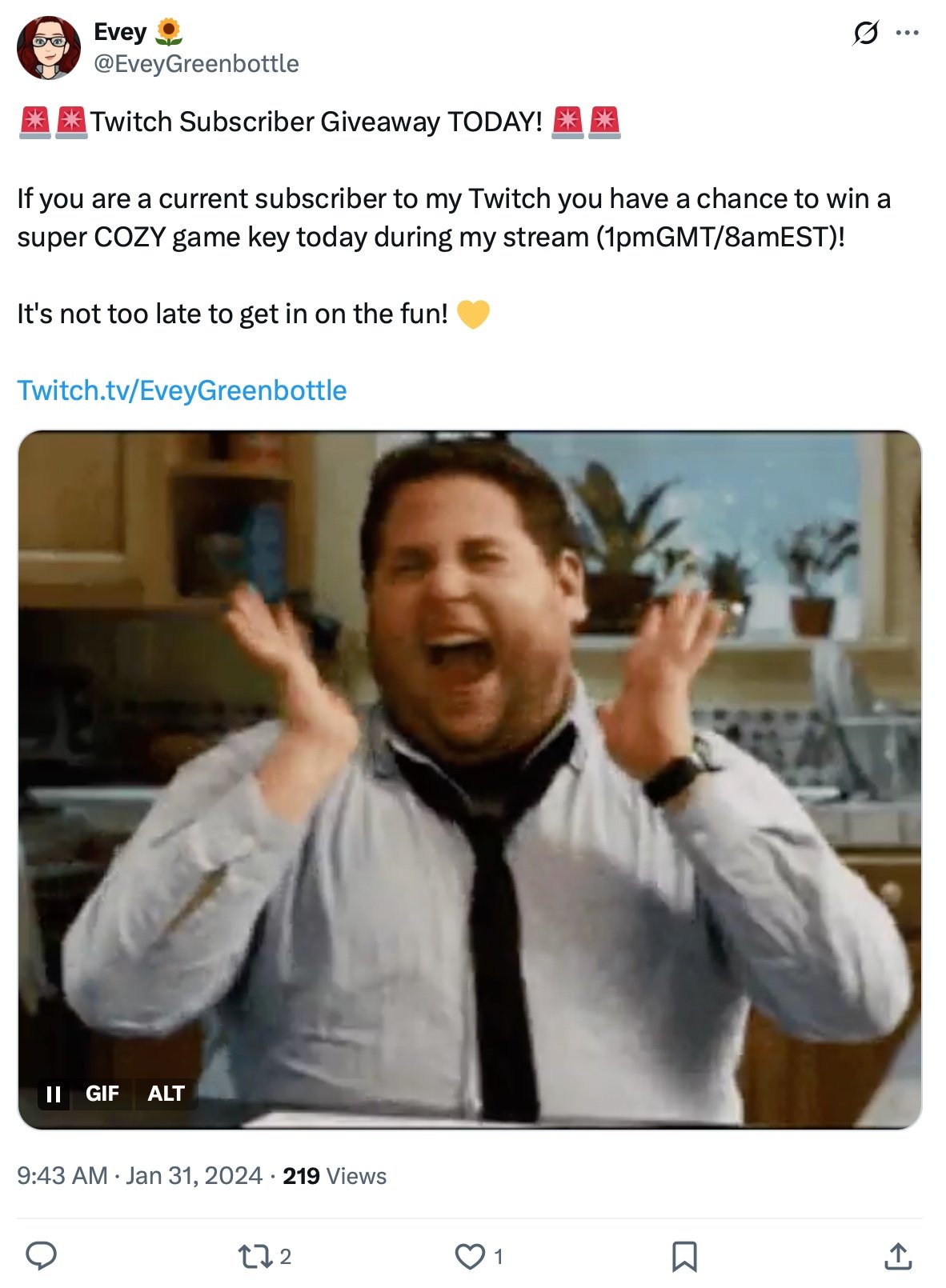 Screenshot showcasing Green Bottle product on X