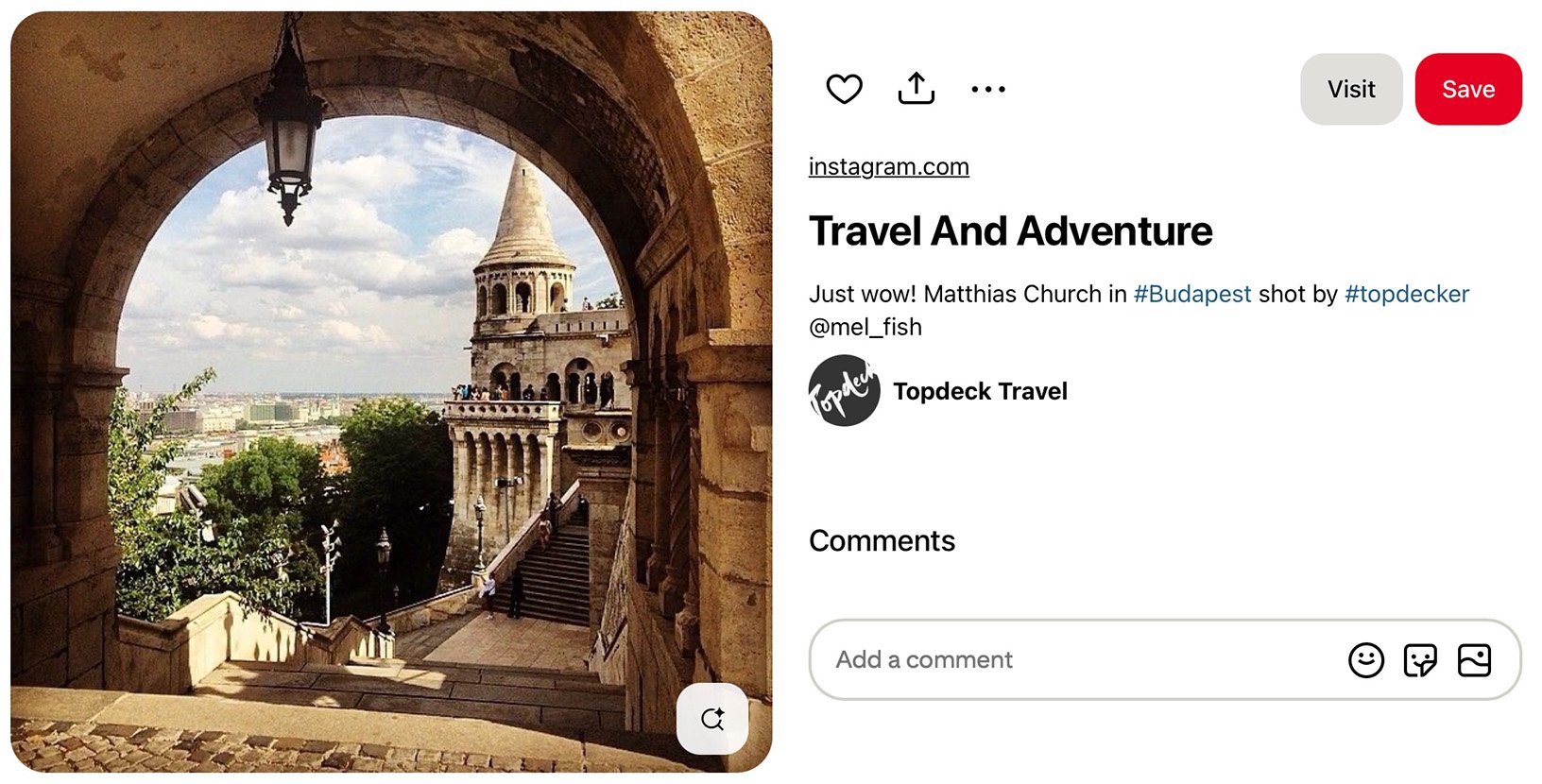 Pinterest giveaway post featuring travel-themed imagery and adventure-focused prizes