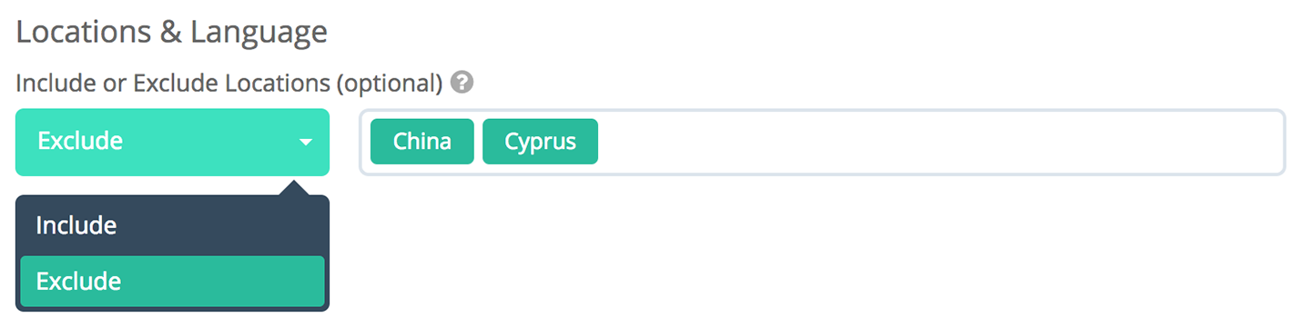 Target entrants by country using our new Allowed Locations filter