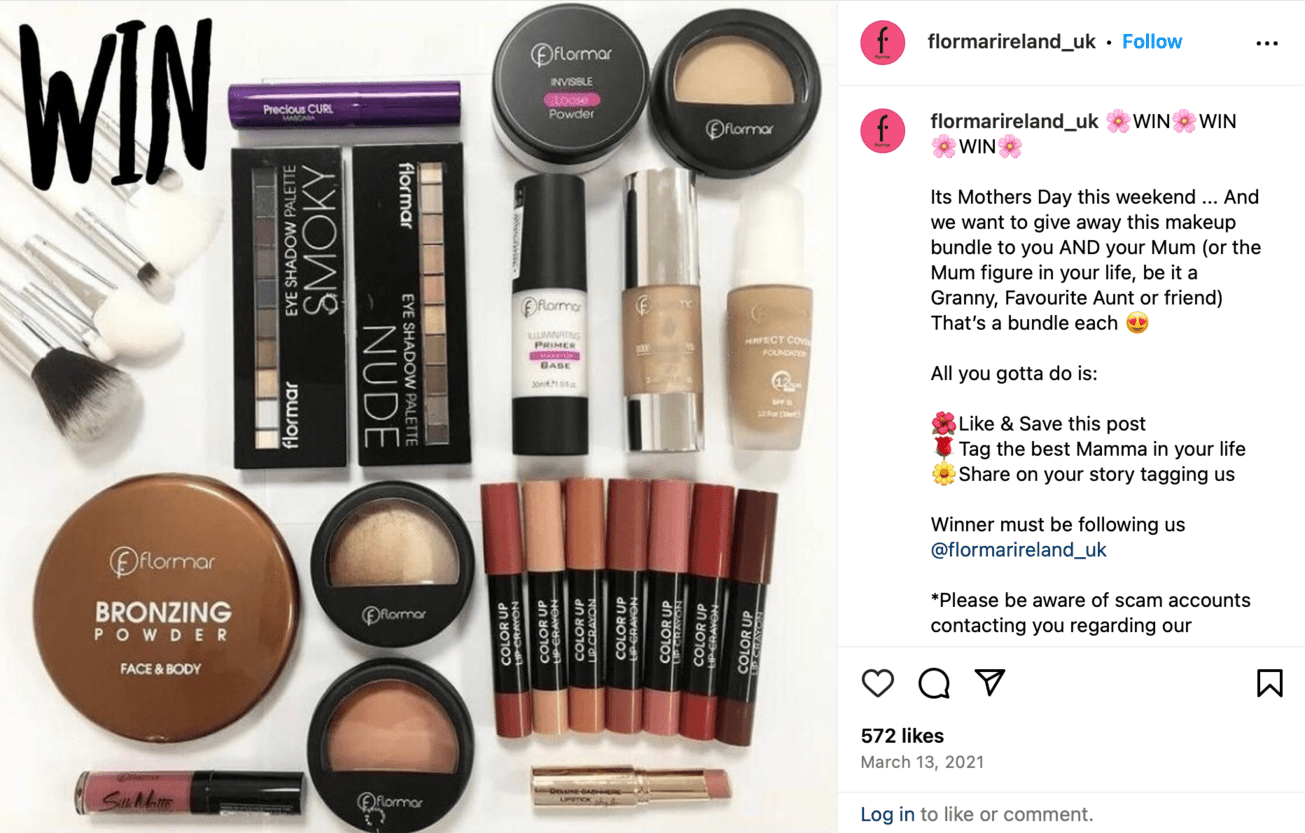 Flormar Ireland UK running a beauty giveaway