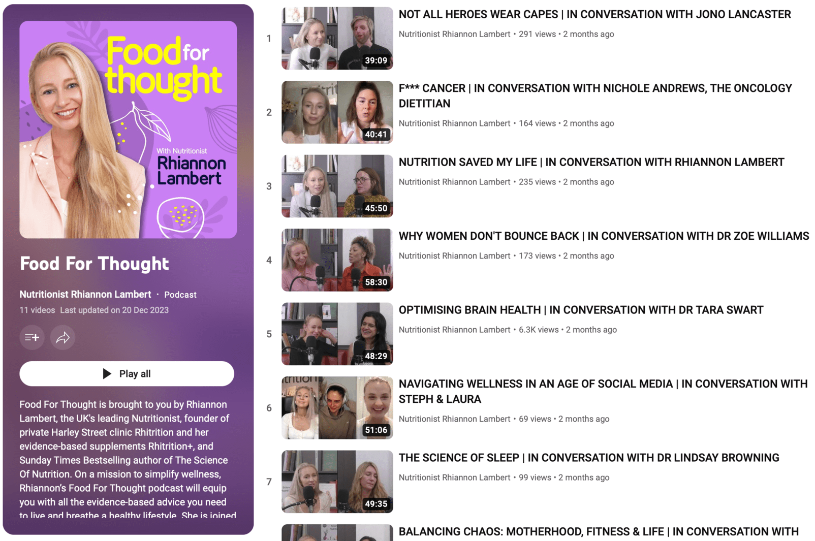 YouTube video thumbnail announcing a new podcast episode