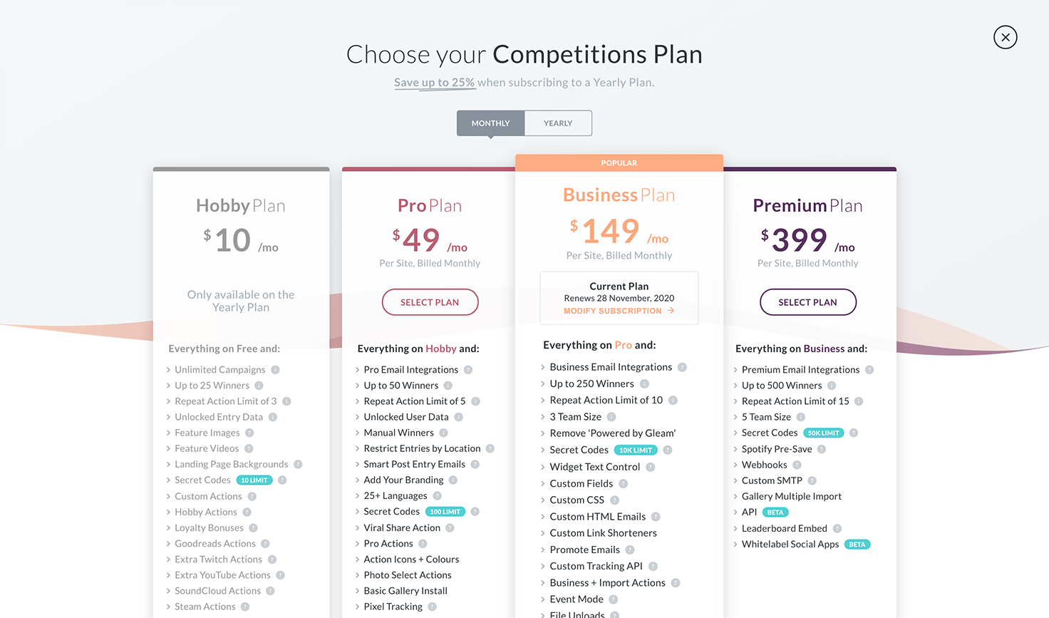 Reviewing Your Plans Selection