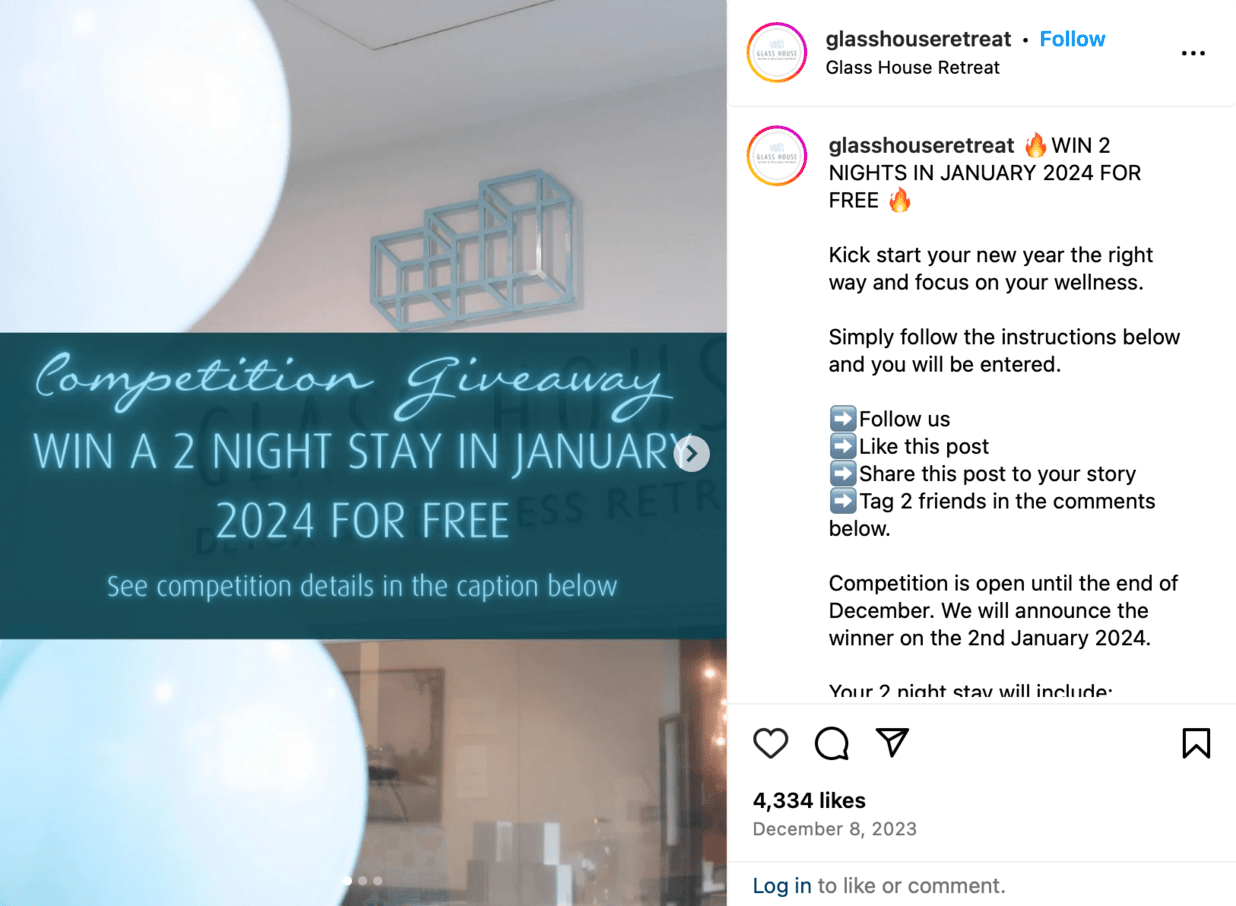 Weekend getaway prize for Mother's Day giveaway